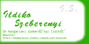 ildiko szeberenyi business card